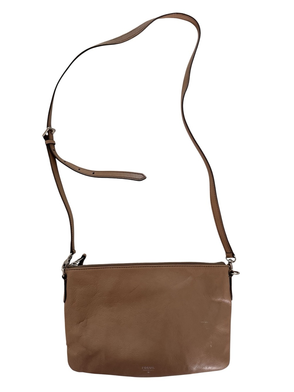 Fossil Fiona Leather Crossbody Bag with Adjustable Strap Tan